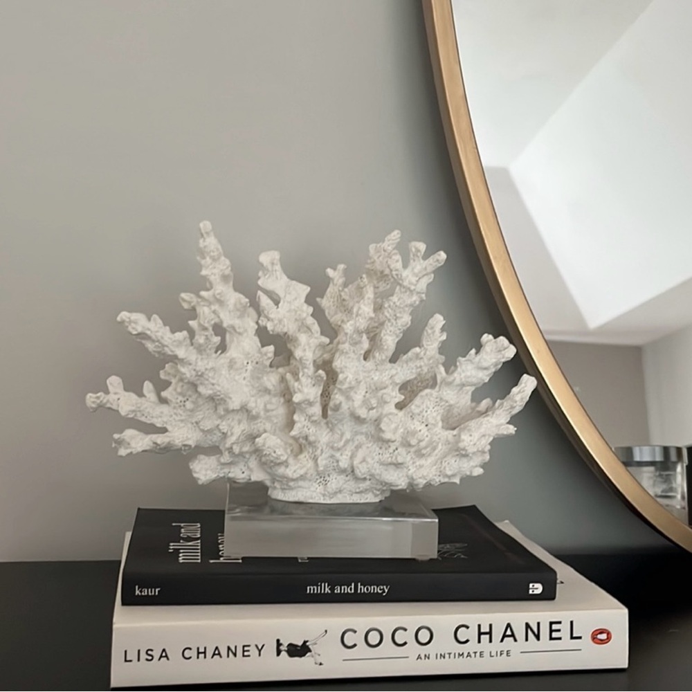 Decorative White Coral Sculpture - Picture 4 of 4